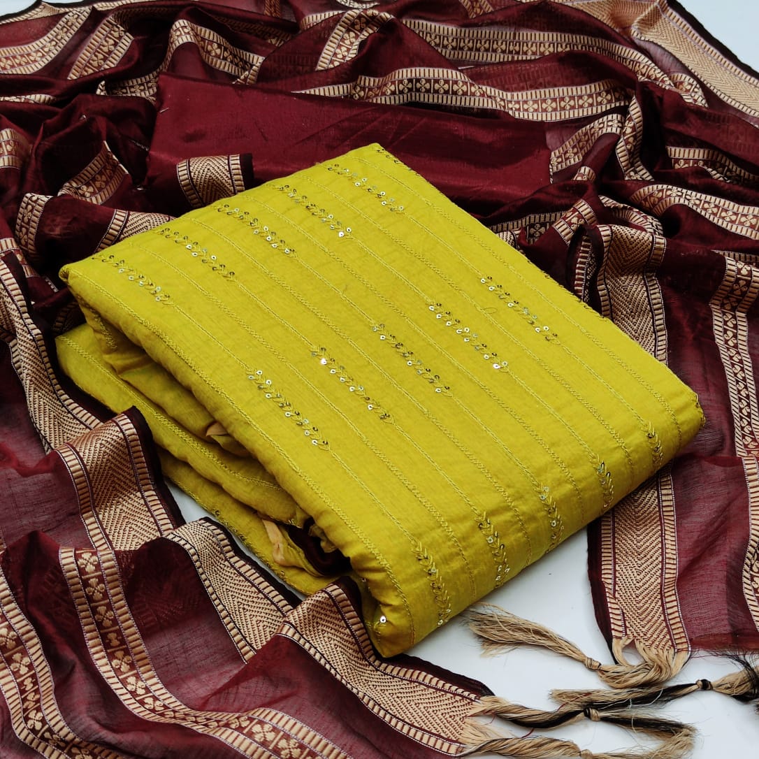 Gng 41069 Festive Wear Chanderi Cotton Designer Dress Material Collection